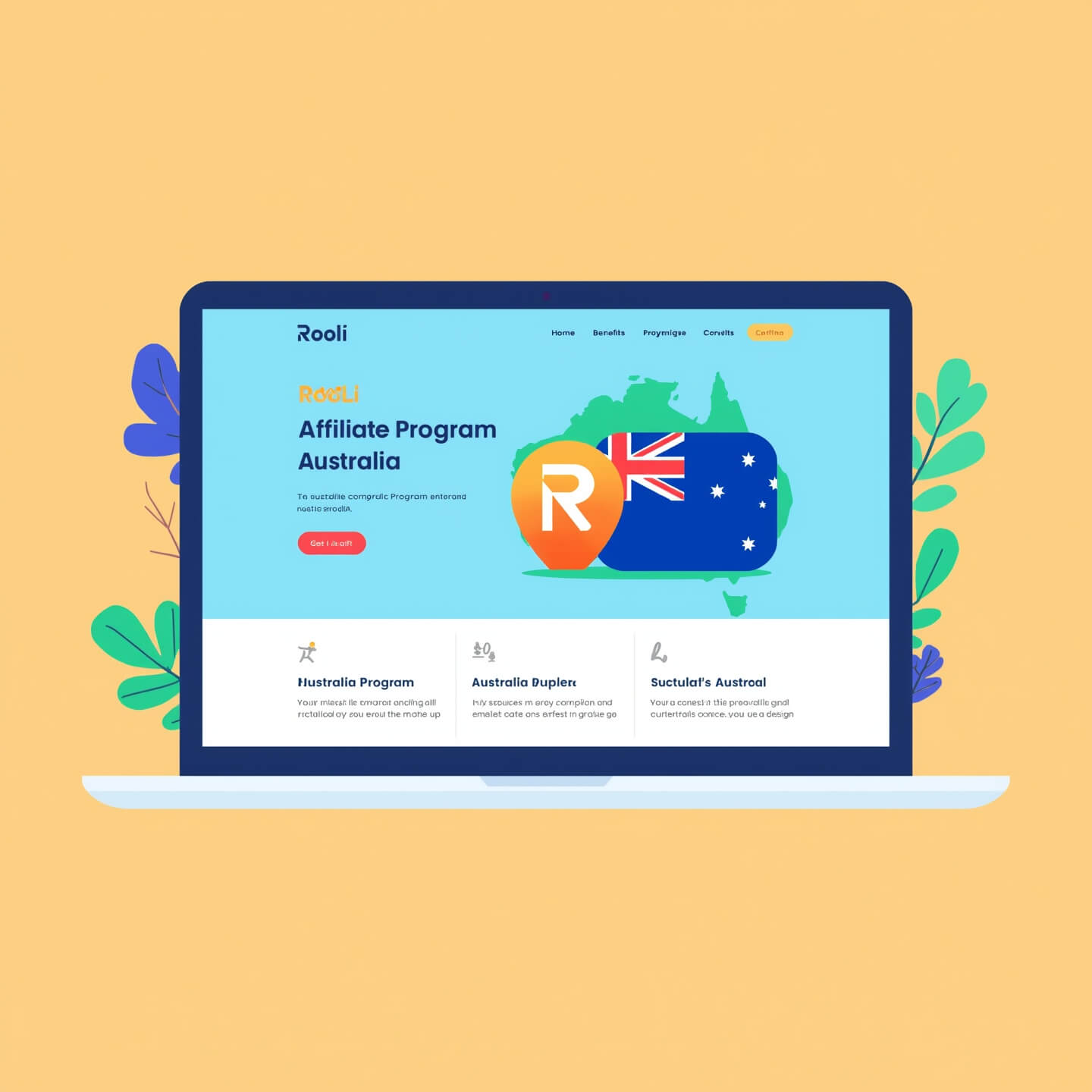 Rooli affiliates program banner Australian partnership
