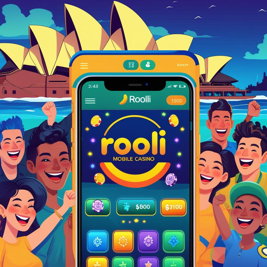 Rooli app interface on smartphone
